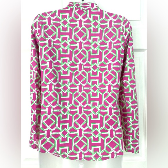 Icikuls ICIKULS Pink & Green Long Sleeve Sun Shirt Top size Small - Picture 7 of 13